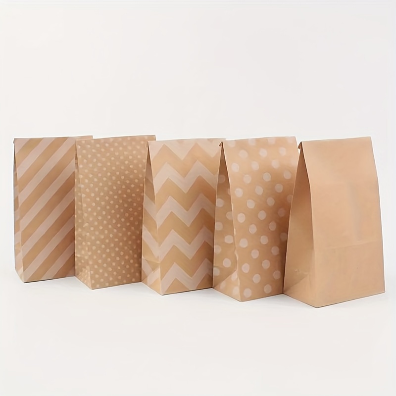 

20pcs Paper Gift Bag - Small Party Bag For Birthday, Wedding, Christmas - Multi Brown Gift Bag