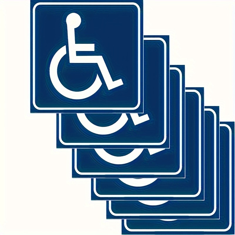

6pcs Barrier-free Passage Signs Wheelchair Signage Disabled People Move Please Do Not Occupy Stickers