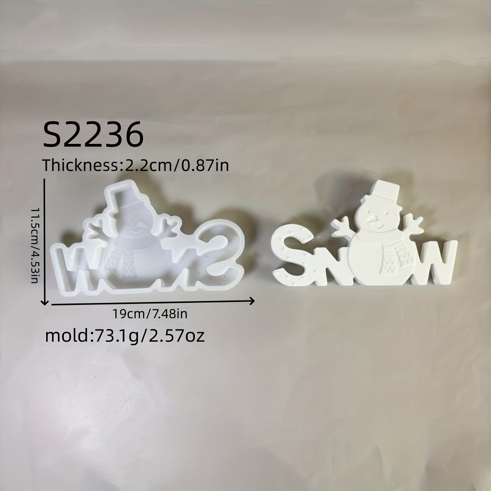 Image of Resin Silicone Mold For Snowman Three-dimensional Ornaments, Silicone Mold For Candles, Silicone Mold For Gypsum Ornaments, Silicone Mold For Home Decoration, Epoxy Resin Mold 74 S2236
