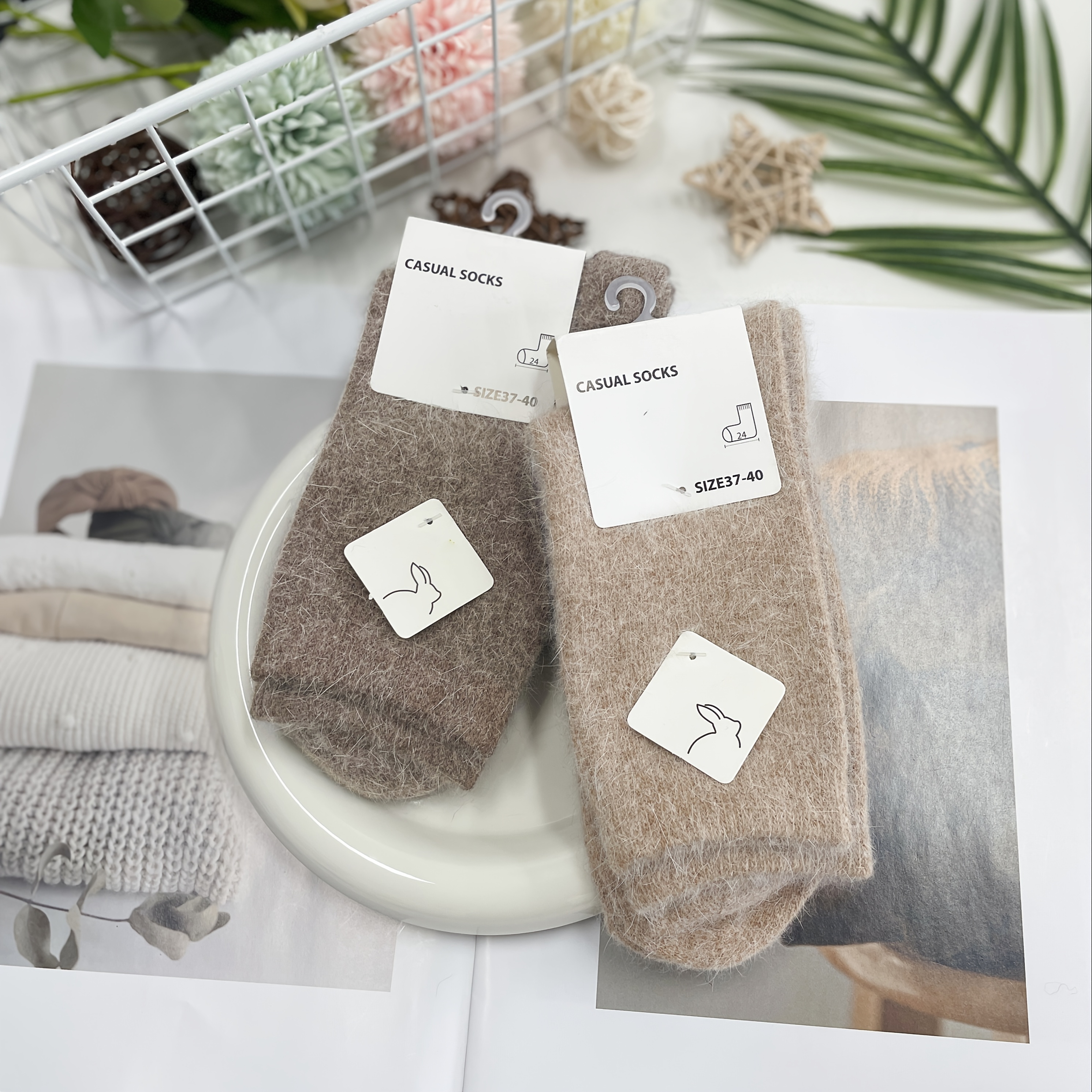 Image of Women's Thermal Socks Winter Warm - Thick Wool Cozy Socks Non-slip, Soft Fuzzy Warm Crew Socks For Cold Weather, Warm Socks For Women Gift Set