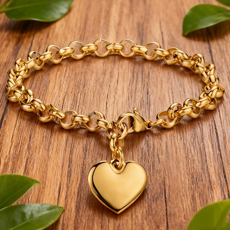 TEMU 1pc Niche Stainless Steel O-link Chain Women's Bracelet, A Stylish And Unique Trendy Urban Accessory For Men/women' , Parties, And . A Versatile