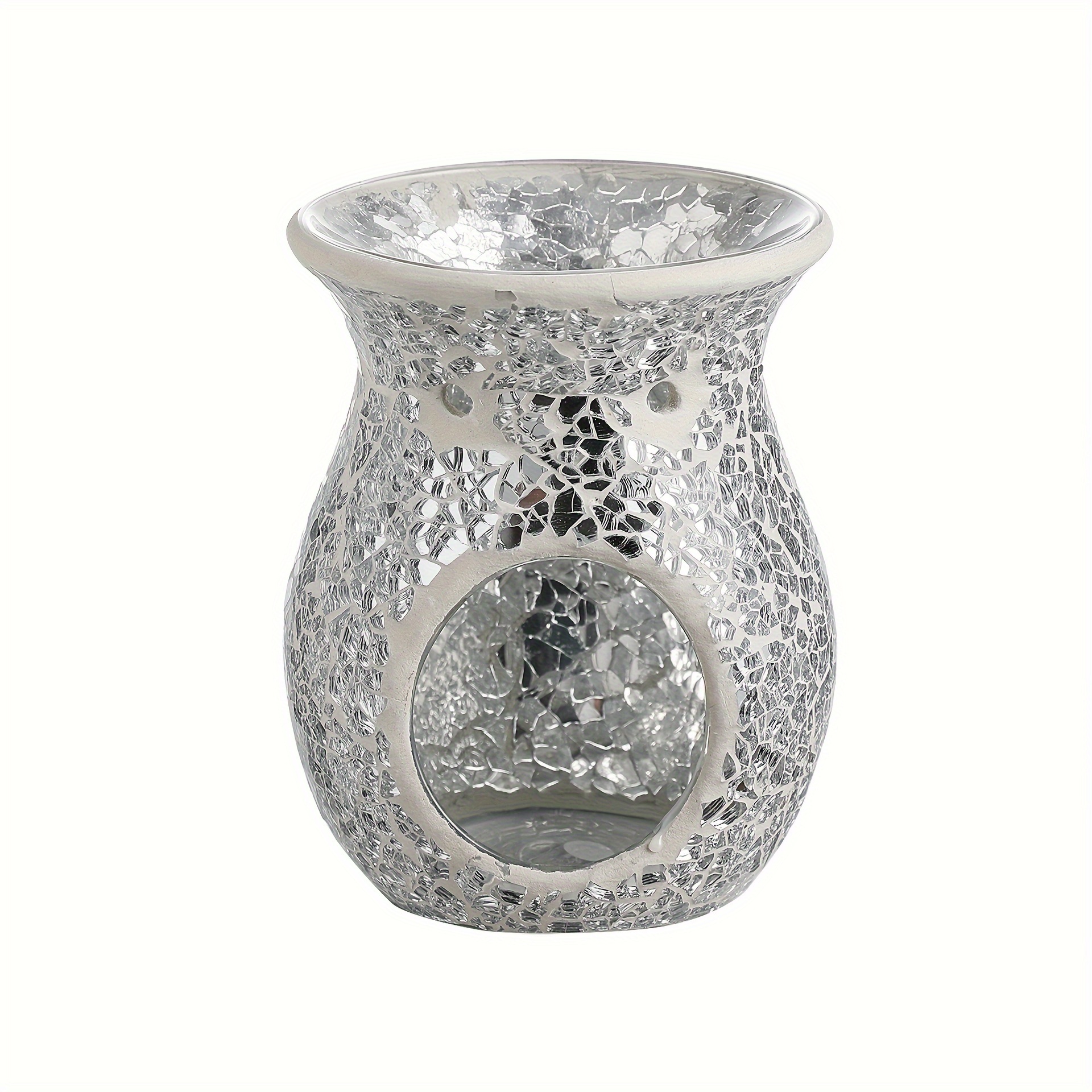 

4.5x5.5 Inch Mosaic Glass Oil Burner, Fragrance Oil Burner ,tealights Wax Melt Holder For Gifts & Home Decoration