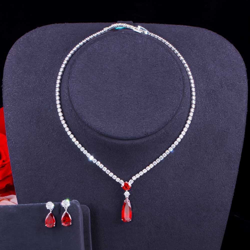 Silvery White Round Dangle Earrings & Pendant Necklace Set