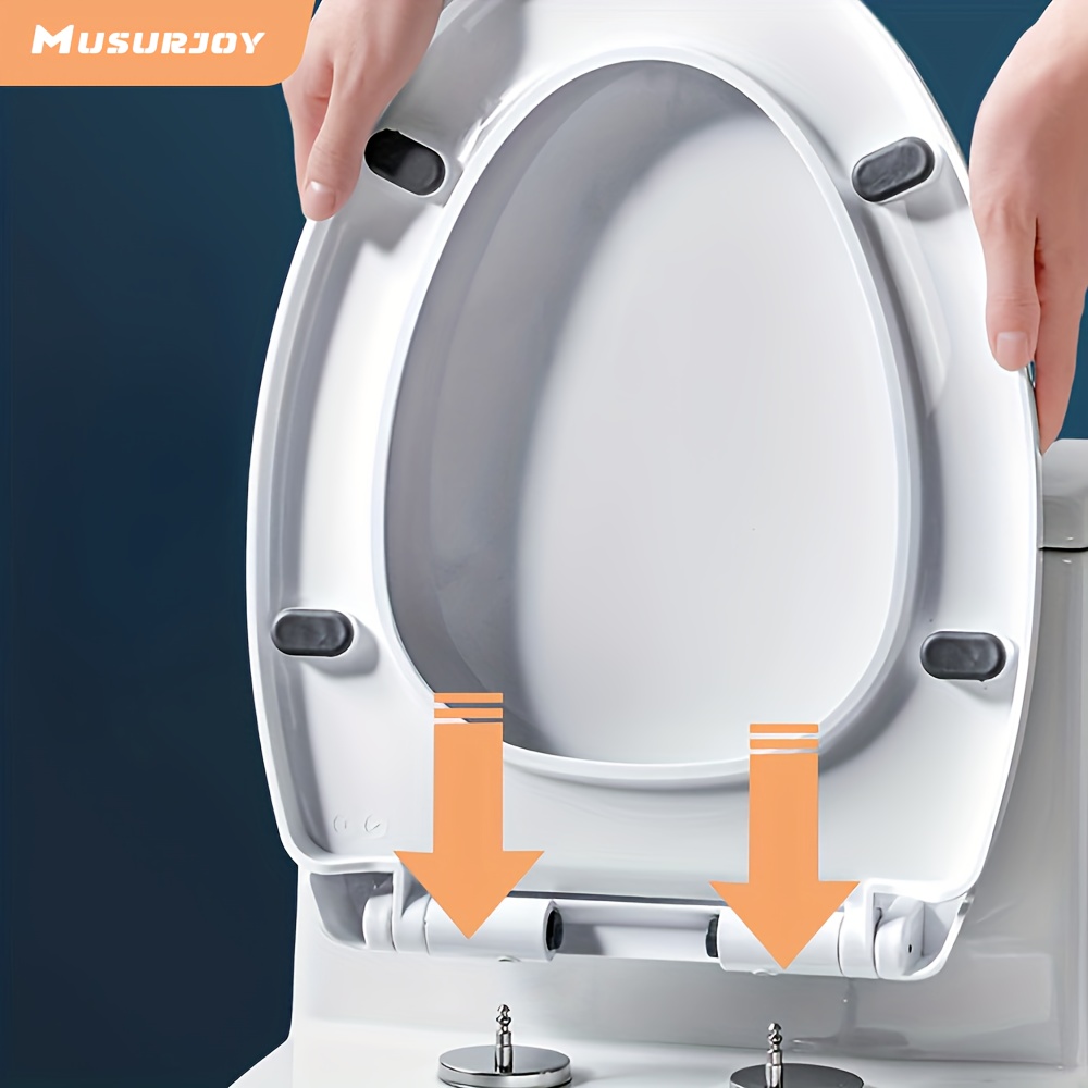 

1pc Musurjoy Quiet Close Toilet Lid Cover, Universal Thickened Pp Material, , No Power Needed, Bathroom Accessory, Perfect Christmas Gift