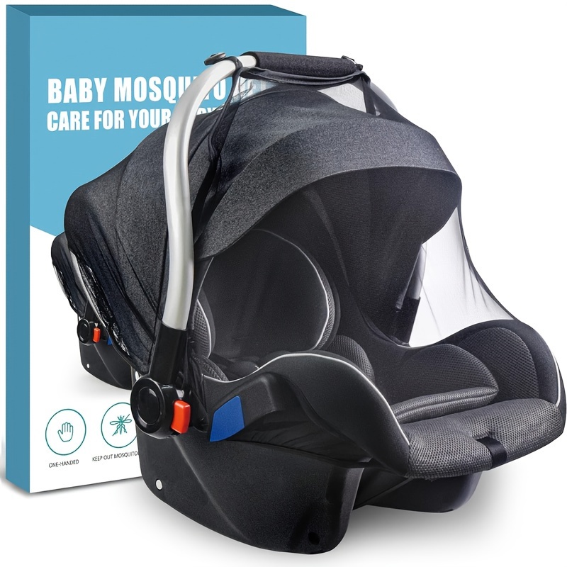 2pcs baby mosquito net for infant car seats infant stroller and bassinets carrier breathable with elastic netting for   portable durable long lasting infant   netting black baby items newborn necessitied