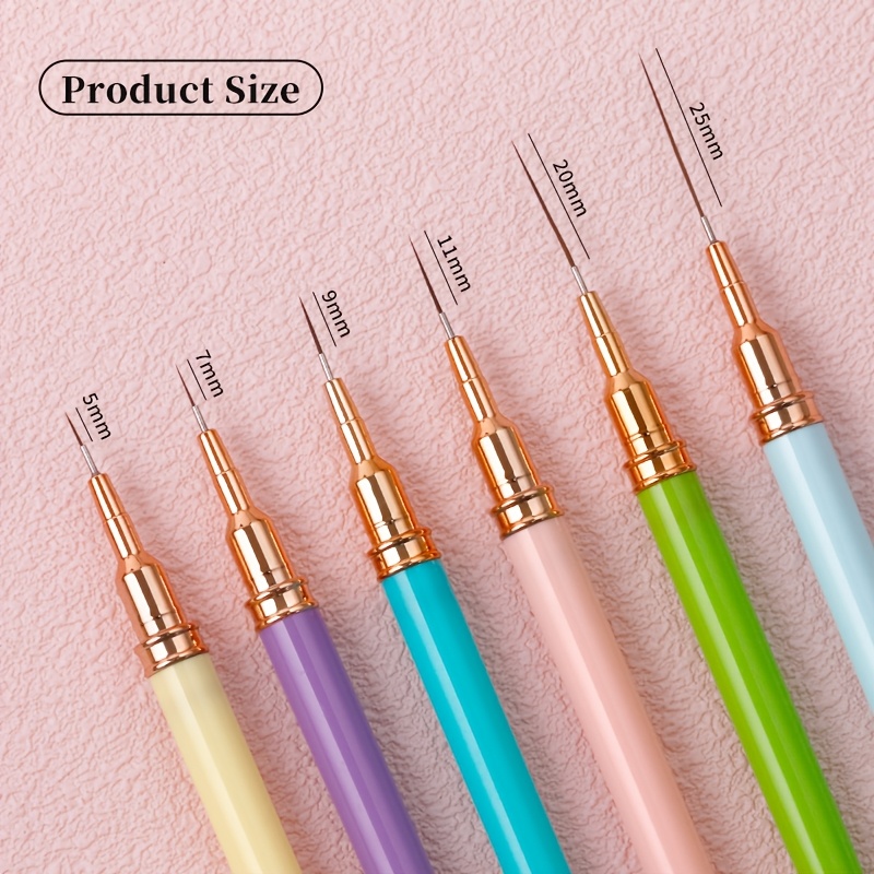 6pcs Gel Nail Brush Kit for Professional Nail Tools