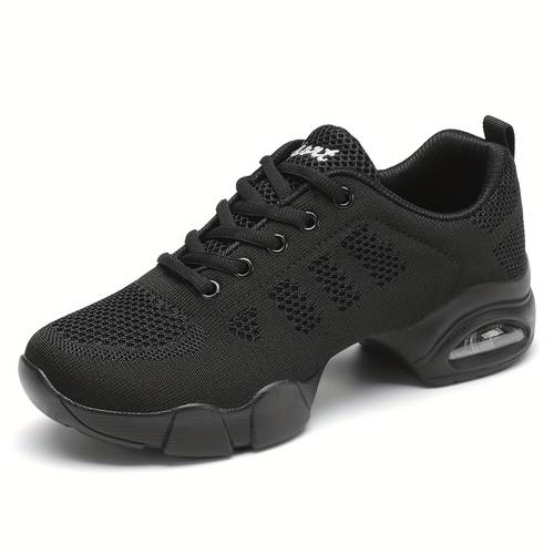 zapatillas deportivas casuales para mujer con cámara de aire, antideslizantes, transpirables, de malla tejida, para de jazz, zapatos de entrenamiento de gimnasia, zapatos de moderno