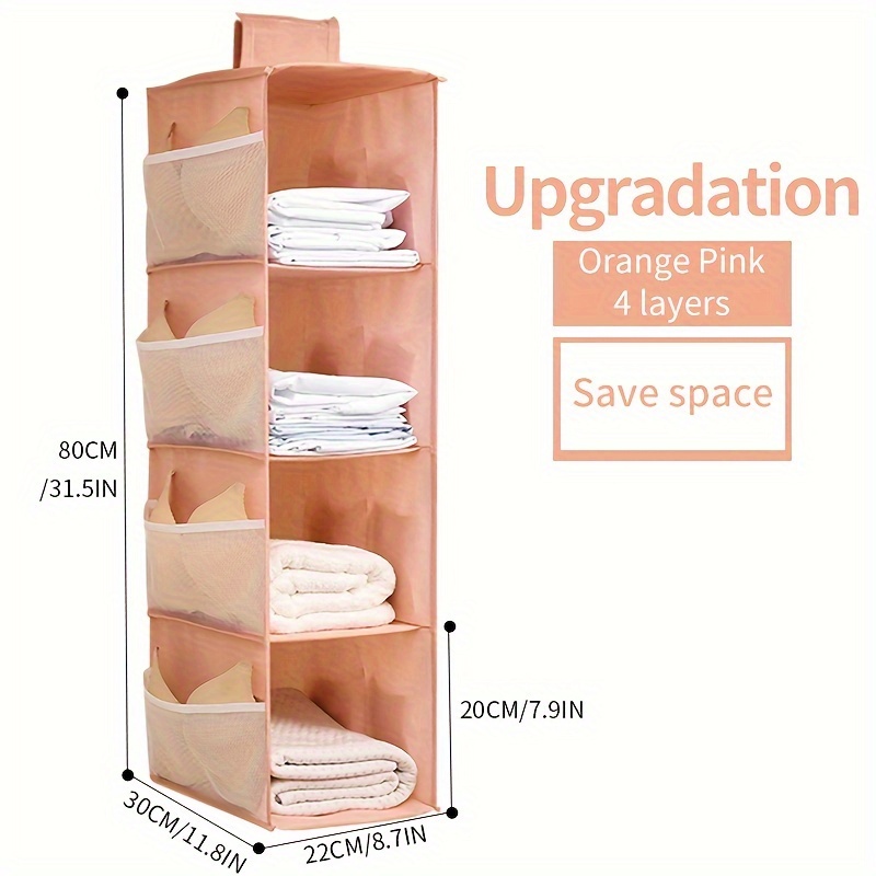 TEMU A Multi-functional Hanging Storage Bag For Clothes And Additions, Designed For Organizing Lingerie, Socks, And Other Items, Made Of Washable