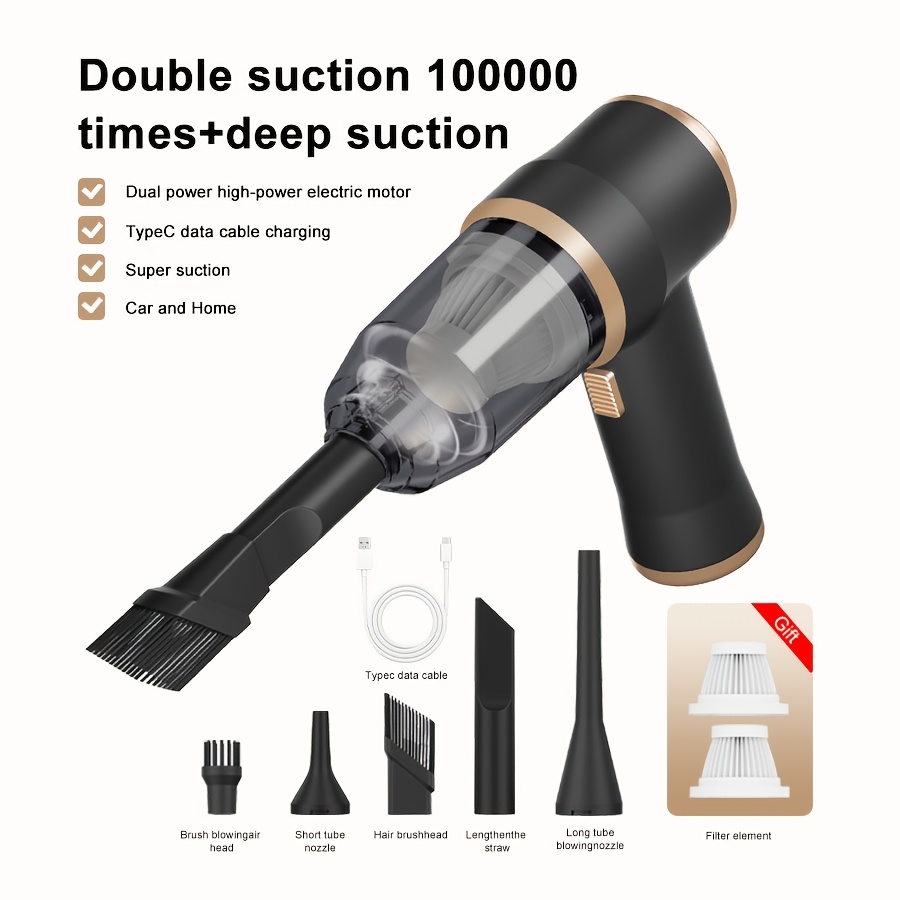 Image of New Household Vacuum Cleaner, Handheld Small Mini Usb Charging, For Cleaning Computer Keyboards And Desktops, Used For Cleaning Car Seats, Sofas, Floors, Foot Pads, Ground Mats, Desktops, And Dust.
