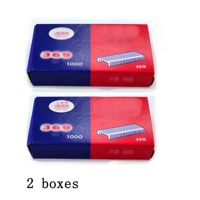 Image of 2 Boxes Of Sold Separately. Choose Between 1 Stapler + Of . Size 12 Stapler, A Versatile Office Supply, A Sturdy Handheld Stapler For Students, Ideal For Back-to-. Contains 1000 , Compatible With 24/6