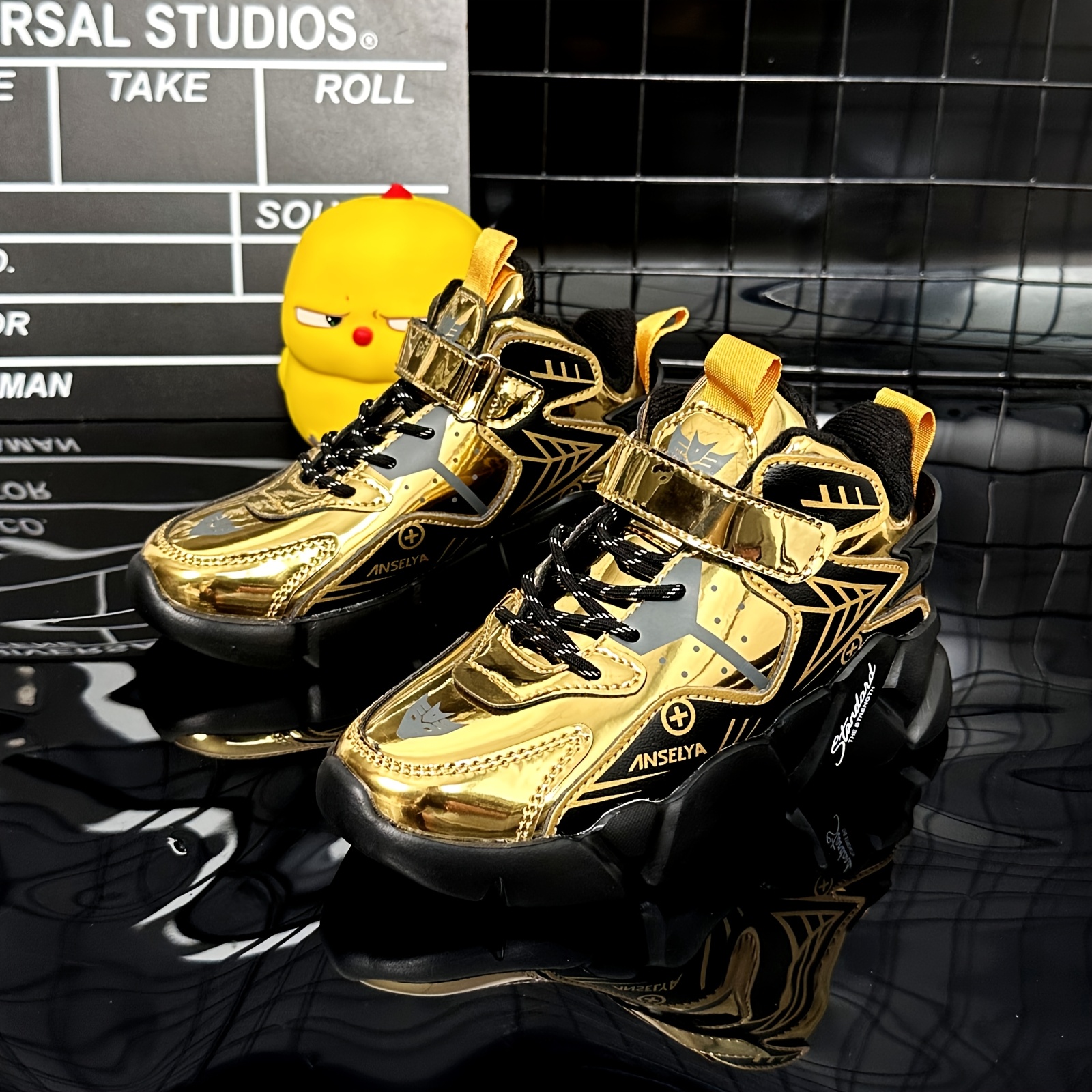 Jongensmode-sneakers - Duurzame laagtop-basketbalshoes met sluiting, ademende stofinleg en EVA-gepolijste zool voor outdoor-hardlopen, casual-draag - Comfort voor alle seizoenen, basketbalshoes, sportkleding, stijlvolle design met lusen, gevoerde EVA-zool