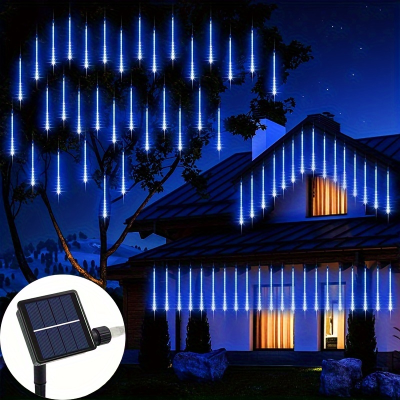 

Solar-powered Outdoor Christmas Lights - 1500mah Battery, Waterproof & Icicle Cascading String Lights For Tree, & Decor, Christmas Decor