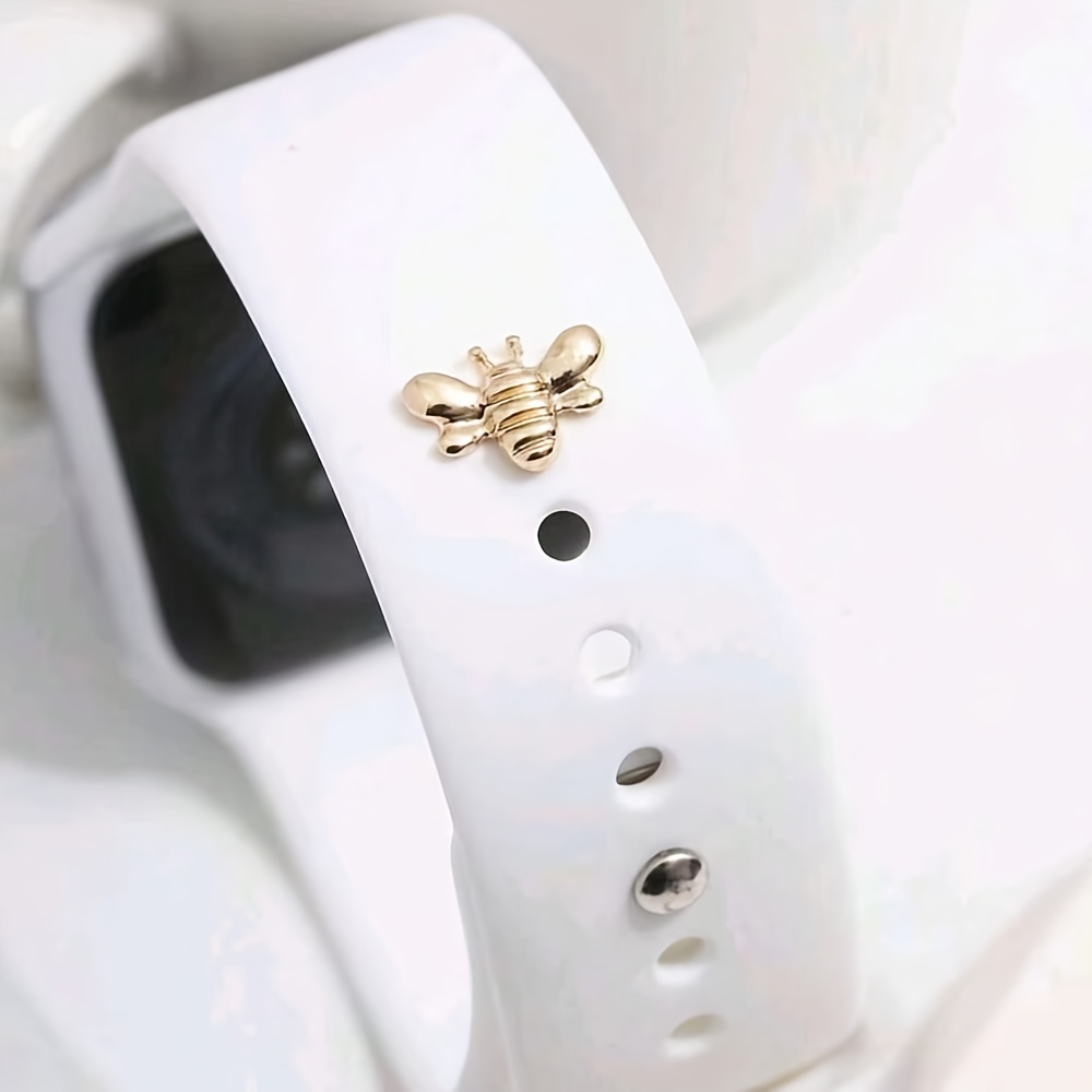 TEMU Correa de Reloj con Adorno de Abeja y Adorable con Brillantes Pedrería - Cierre Expandible de Aleación de , Compatible con Apple/for Samsung/for
