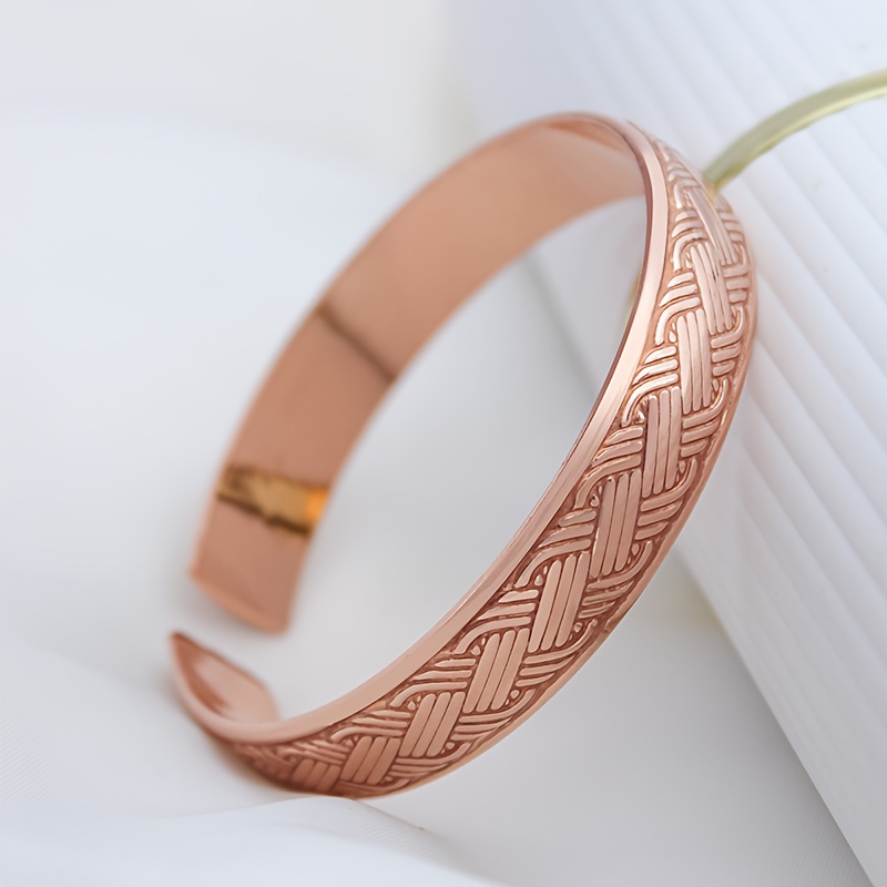 Purple Copper Bangle Bracelet Vintage Classic Style
