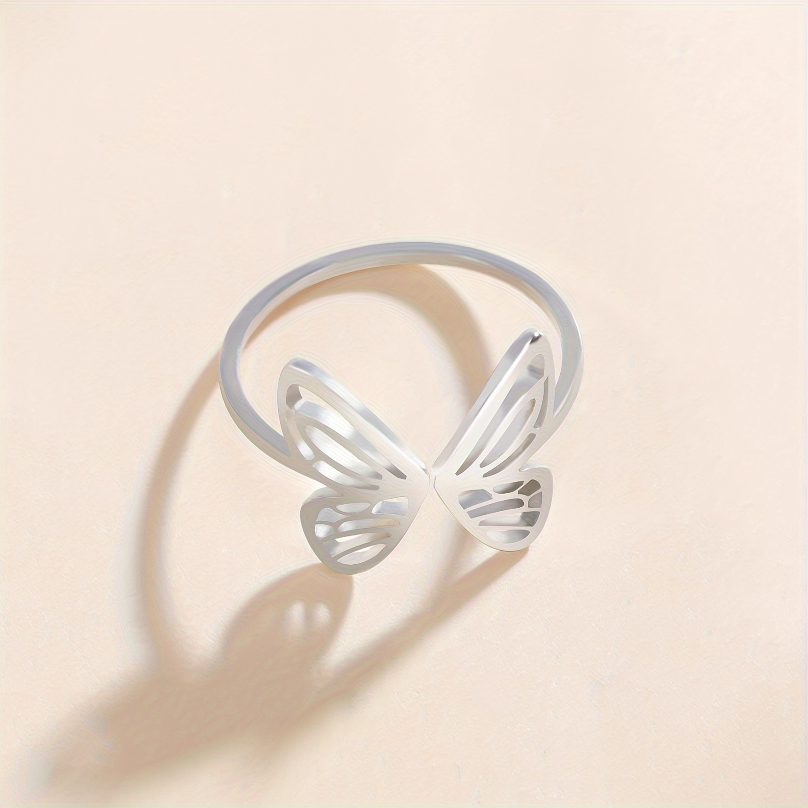 Men's Adjustable Butterfly Opening Ring