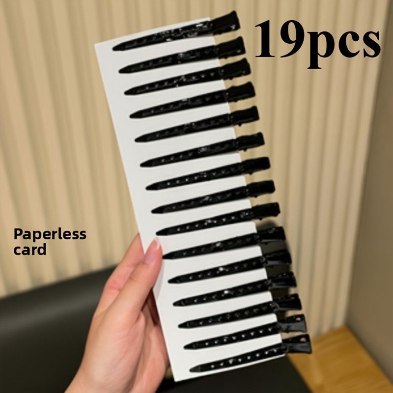 TEMU 19pcs Pinces à Cheveux Métalliques Faciles pour Femmes, Pince à Bec de Canard Intégrale en Métal Brillant Tendance, Pince à Cheveux Stable