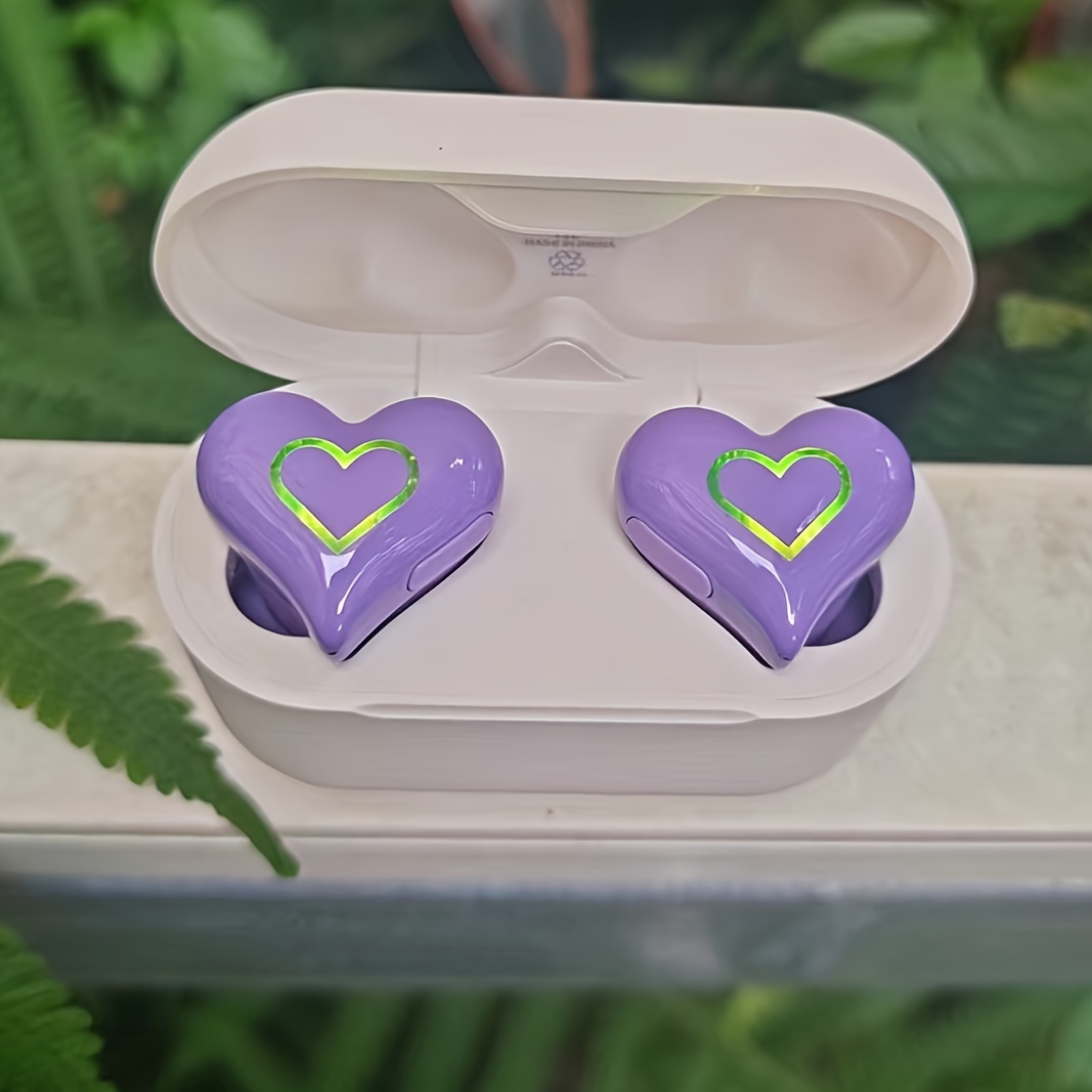 

Heart-shaped Wireless Earbuds, Hifi Tws Earbuds, With Touch Control