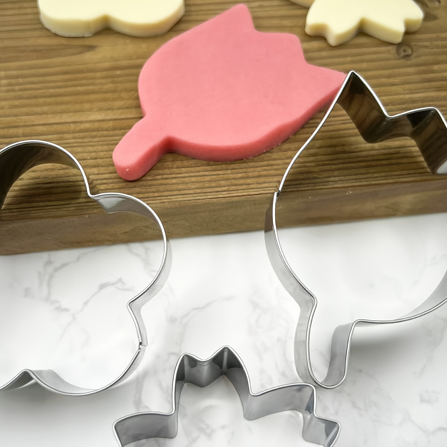 

3pcs/set Flower Cookie Cutter Molds Stamp Sugarcraf Decoration Cake Tools Biscuit Mold Christmas Fondant Decorating Tools