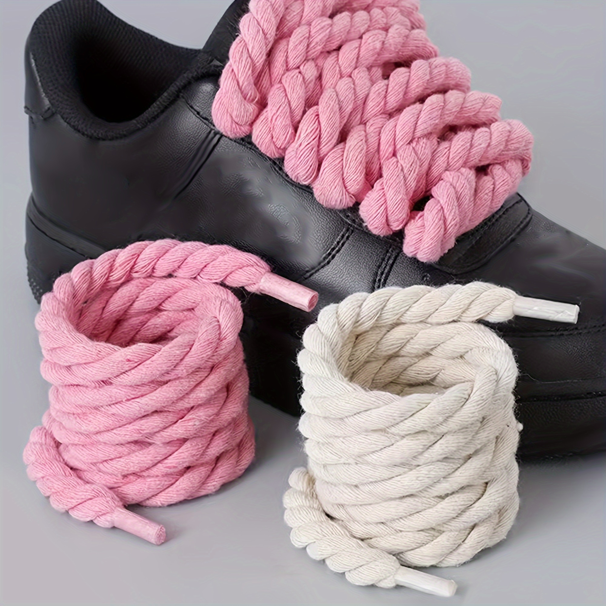 

1 Pair Of Braided Shoelaces - For Skate, Casual & Sneakers, Multiple Colors ,, Men's And Women's