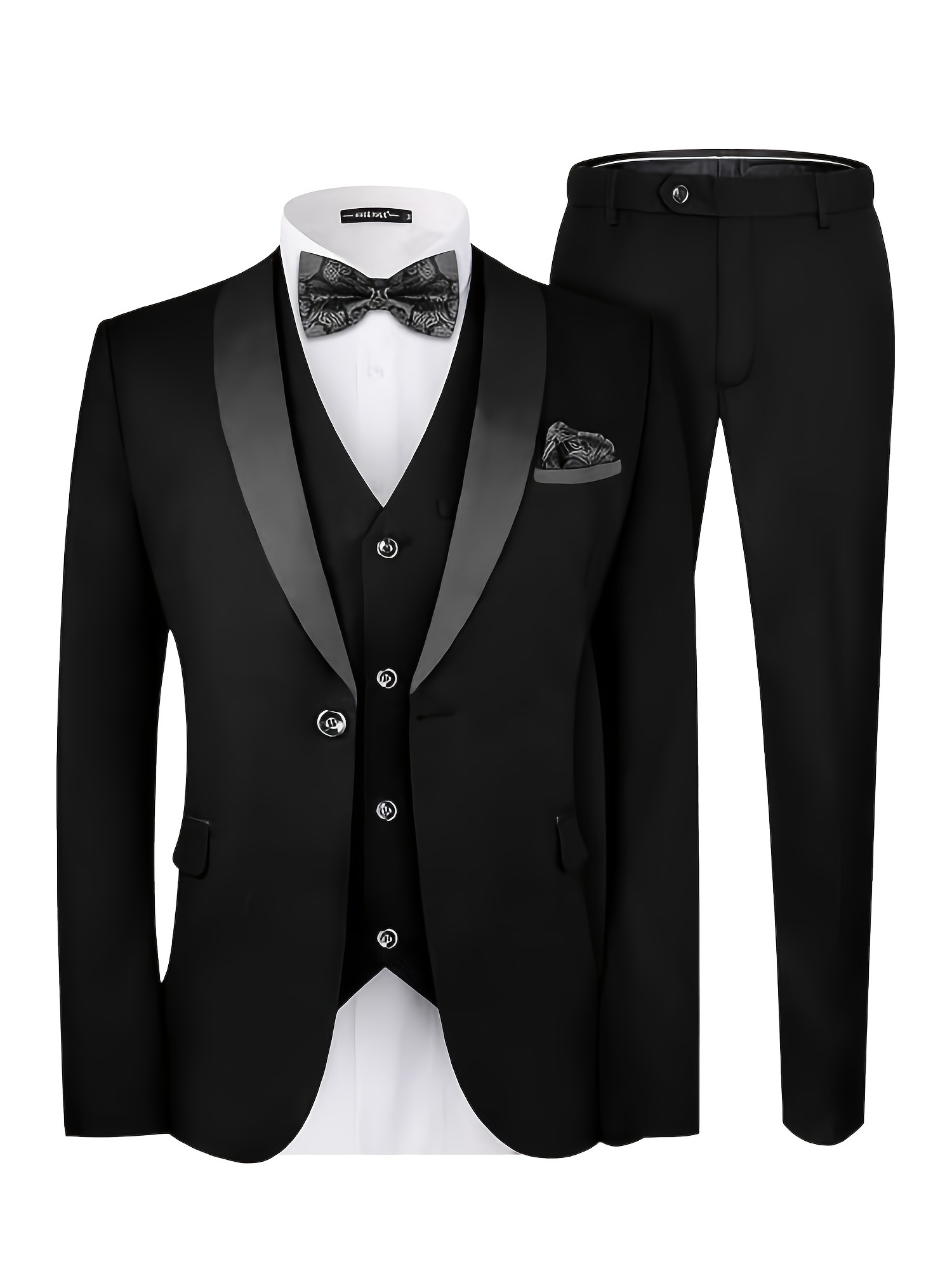 conjunto tuxedo hombre piezas: chaqueta cuello Temu El Salvador