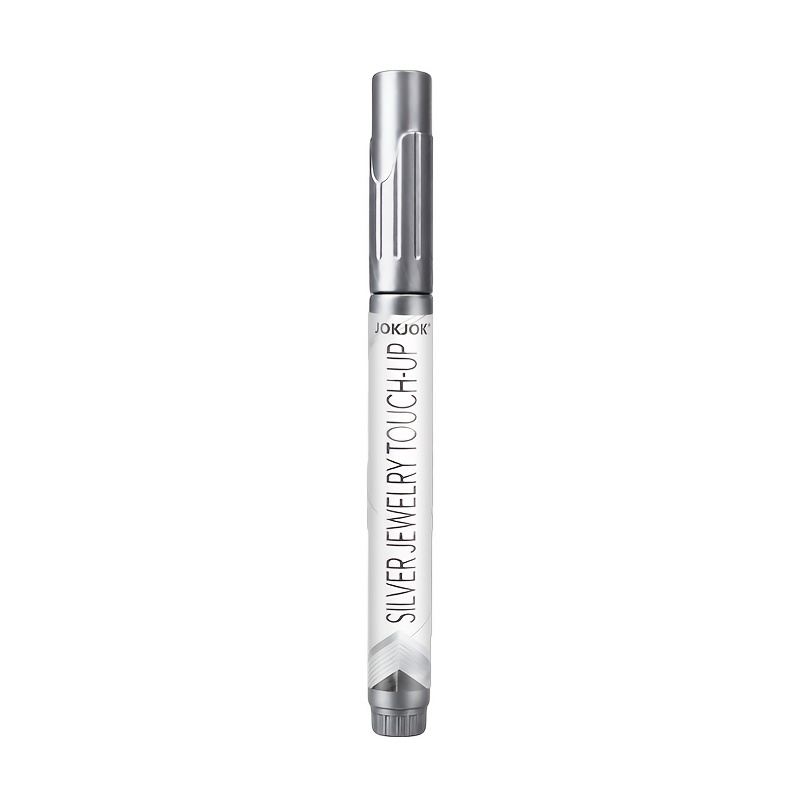 TEMU Stylo marqueur de réparation pour bijoux en argent, stylo de retouche métallique à pointe fine à séchage rapide pour rayures, armoires, portes,