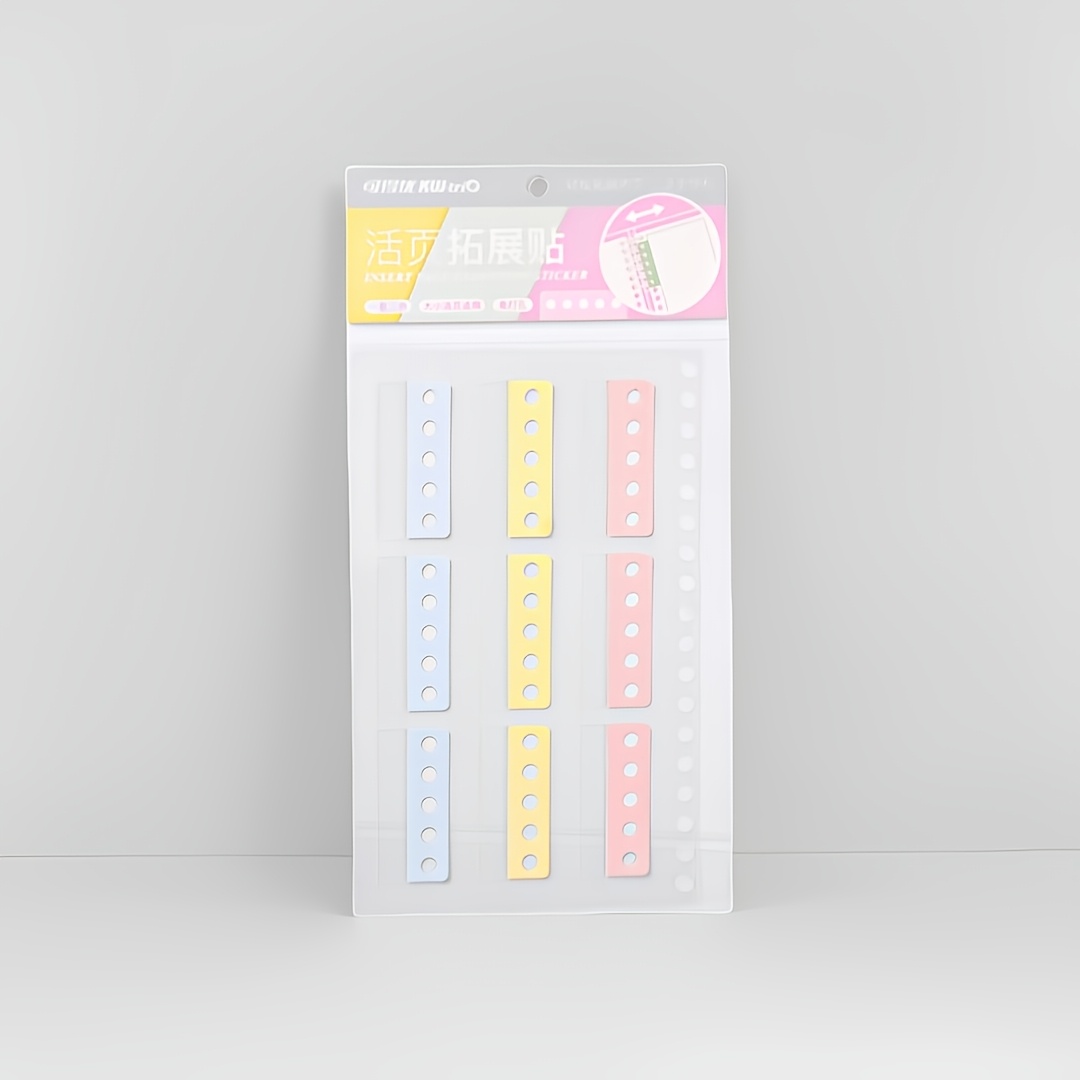TEMU 2pcs Self-adhesive Binding Hook Stickers With Round Holes - Suitable For Notebooks, Diaries, And Photo Card Storage Boxes, Loose Page Storage