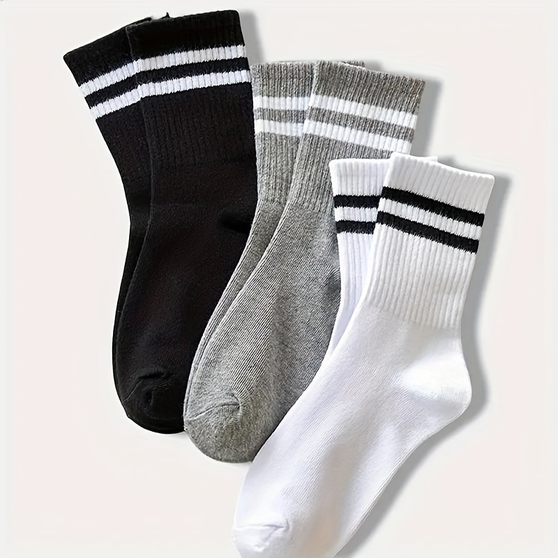 3-pack Women's Casual - /grey With Double , Breathable Mid-calf Athletic Socks For Gym, Running & Casual Attire