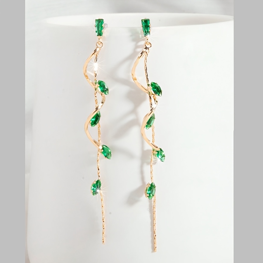 TEMU 1pc Fashionable And Elegant Retro Simple Tassel 3a Zirconia Earrings, High-quality, Exquisite And Beautiful Design Earrings, Suitable For Women