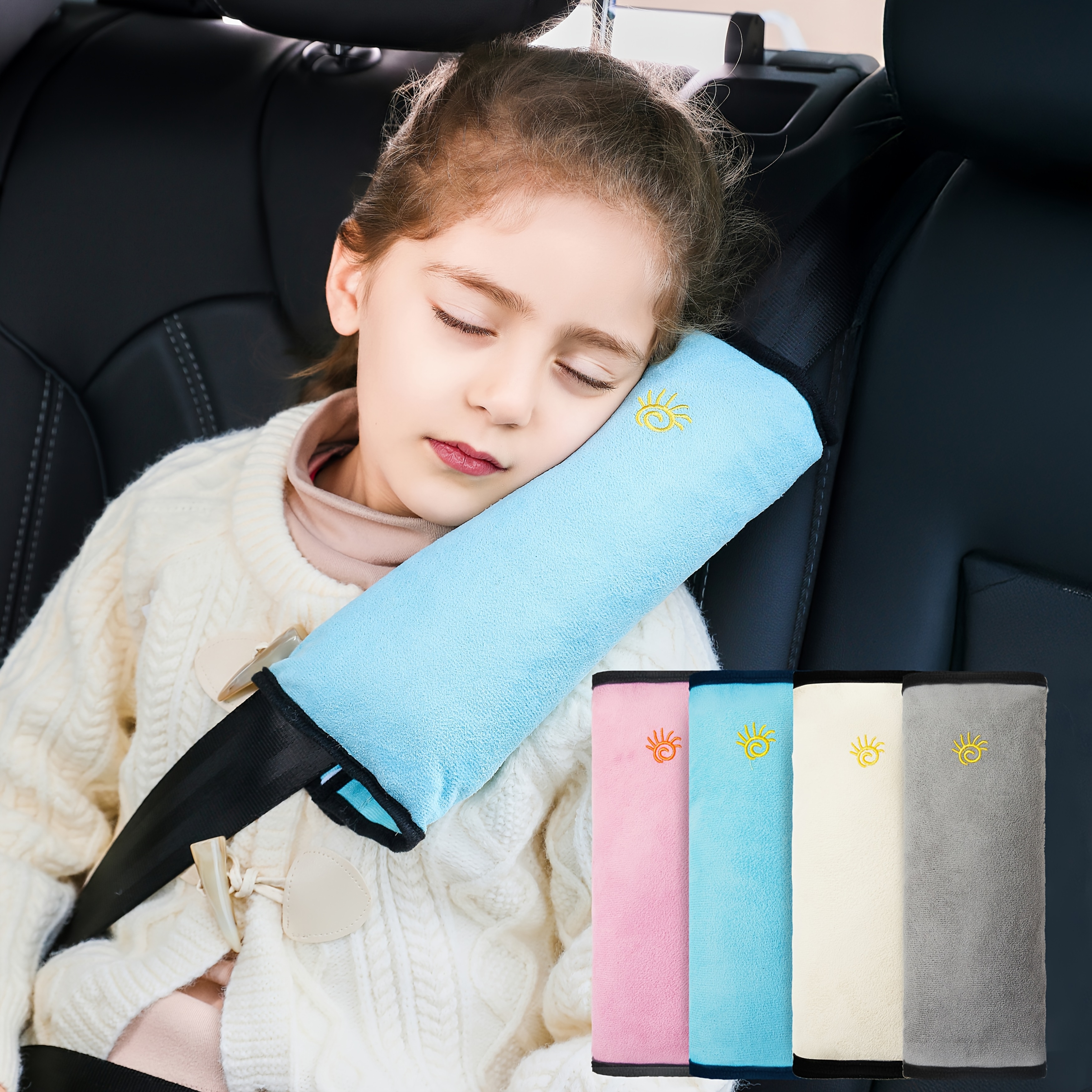 1pc Car Safety Shoulder Guard, Seat Belt Adjustment Retainer, Anti-Strangle Neck Seat Belt, Safety Seat Belt Pillow, Car Belt Plush Breathable Cushion Vehicle Shoulder Protection