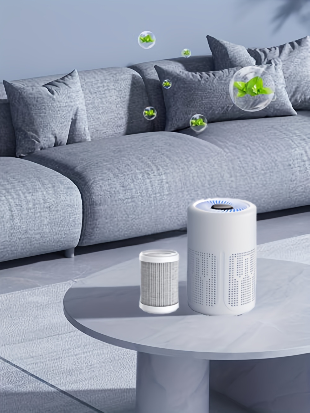 USB- Portable Air Purifier with Negative Ion Technology & HE-like Filter-like Effect - Eliminates Formaldehyde, Smoke, Odors, Allergens, Dust, Pet & Smoke - Plug-in Air for Home, Office, Car, Bedside (USB-