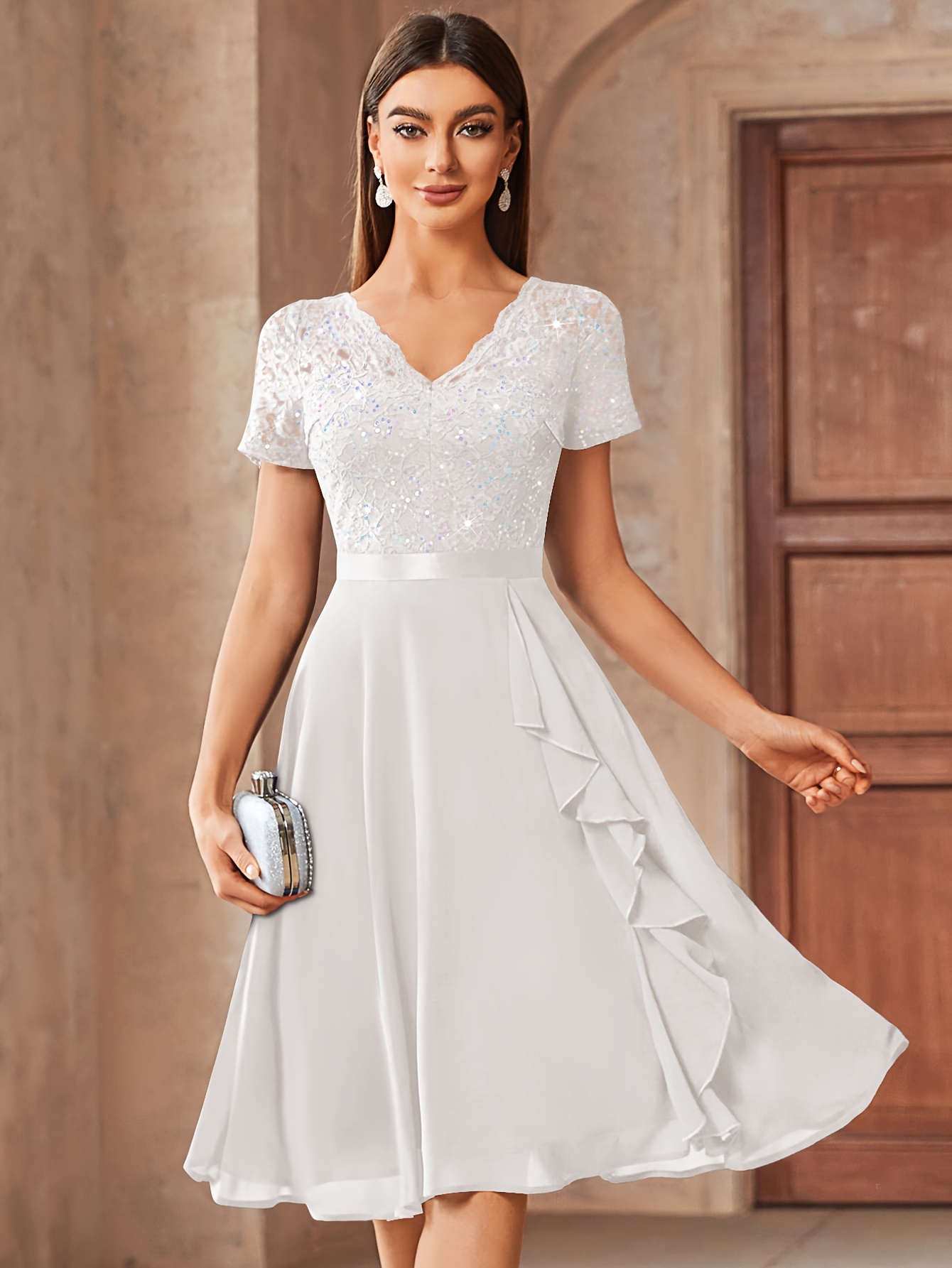 chinese dress ladies Women's Lace Applique Prom Dresses Long Tulle Bridesmaid Dress A Line V Neck  Formal Party Ball Gowns with Slit Aqua 0 at Amazon Women's Clothing store