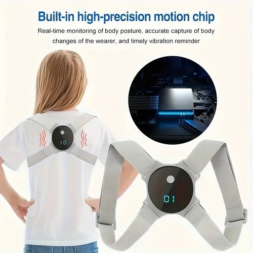 intelligent induction vibration reminder sitting posture monitor usb charging lcd display invisible back for men and women and more