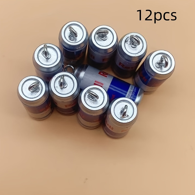 

12-pack Resin Beverage Can Charms For Making, Craft Supplies For Earrings, Necklaces, Keychains - Crafting Parts And Accessories