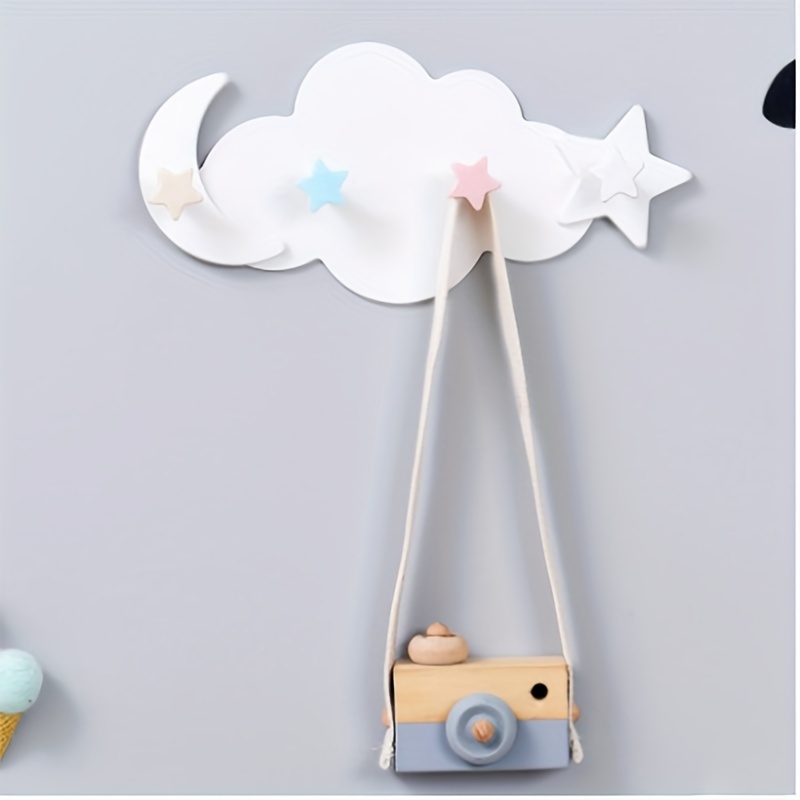DIY Cloud Moon Wall-Mounted Hooks for Room Decoration
