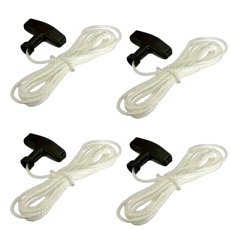 

4pcs Lawn Mower Pull Rope Handle For Gardening Mechanical Parts, Plastic, Start Rope Handle For Lawn Mower Engine And Garden Tools, Lawn Mower Parts