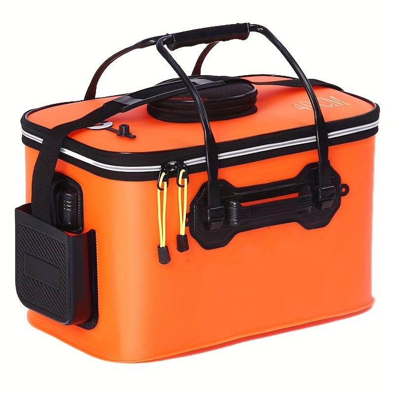TEMU Fishing Bucket, Foldable Fish Bucket, Outdoor Multifunctional Eva Fishing Bag, Live Fish Bait Bucket And Fish Protection Bucket, Live Fish
