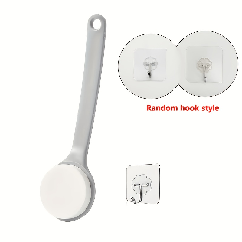 TEMU Premium 2-in-1 Back Lotion Brush And Holder! Includes Long Handle Applicator And Damage-hooks. Self-care And Organized Bathroom