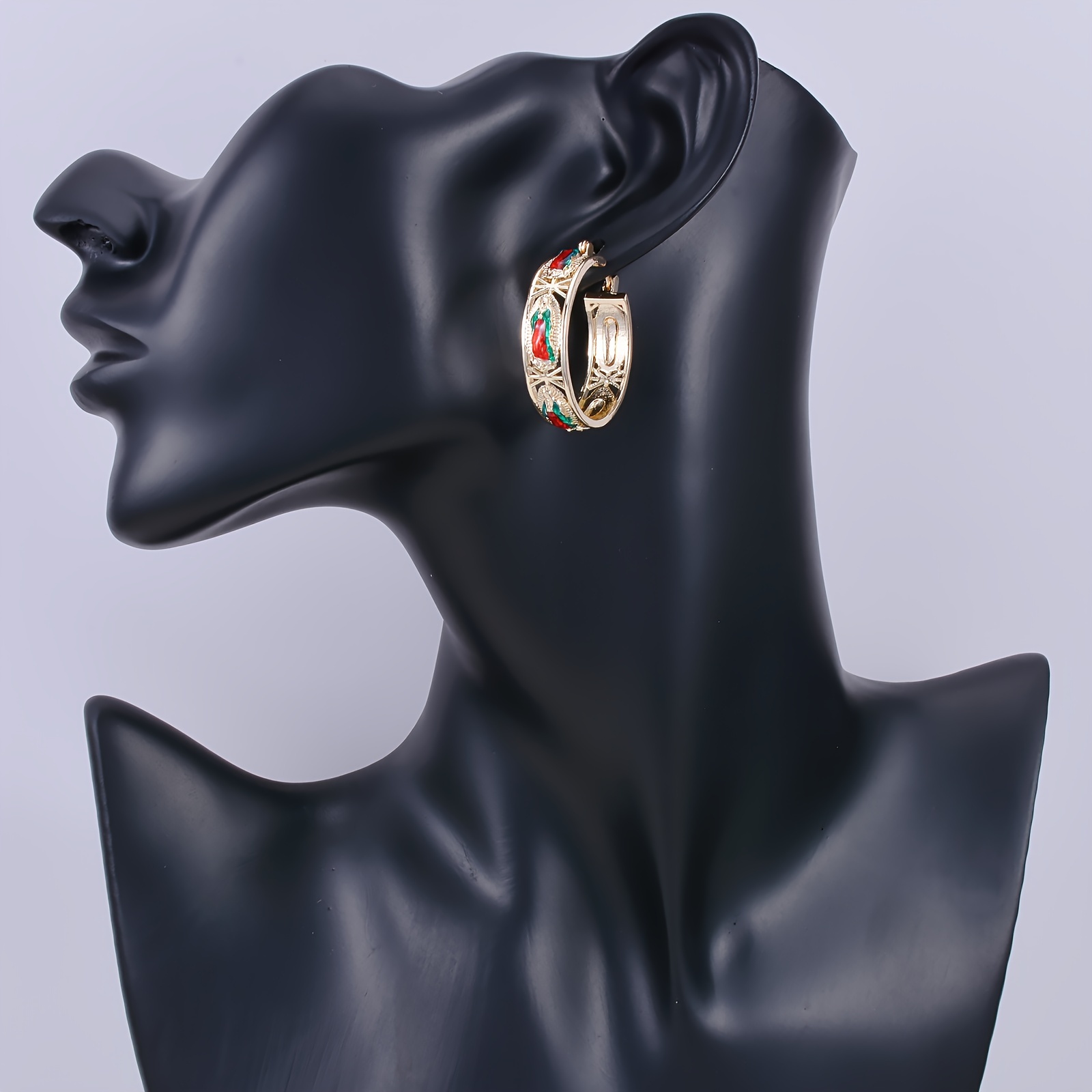 

2pcs Fashion Copper Hoop Earrings For Women And Men