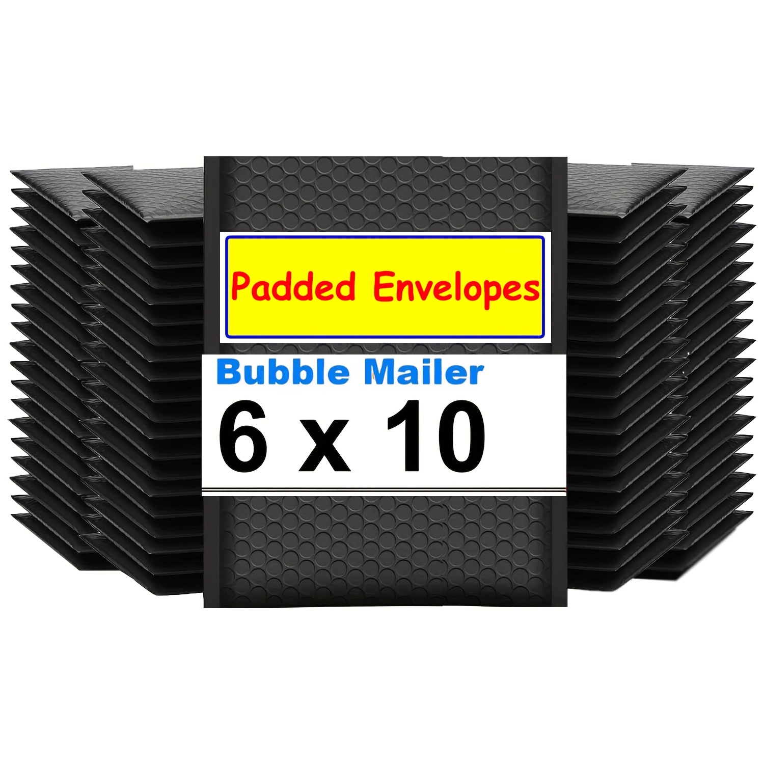 500 Green Poly Bubble Envelopes #0 6x10 - ProLine Padded Shipping Mailers