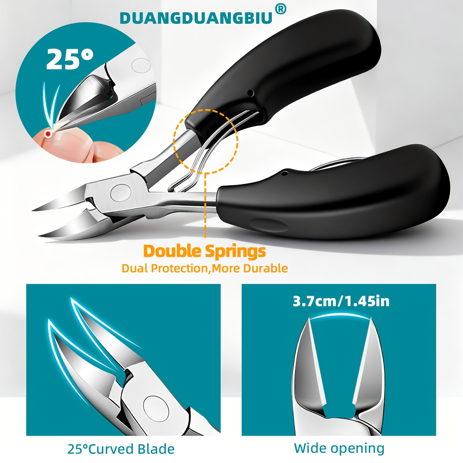 7pcs Ingrown Toenail Clipper Set with Beak Pliers