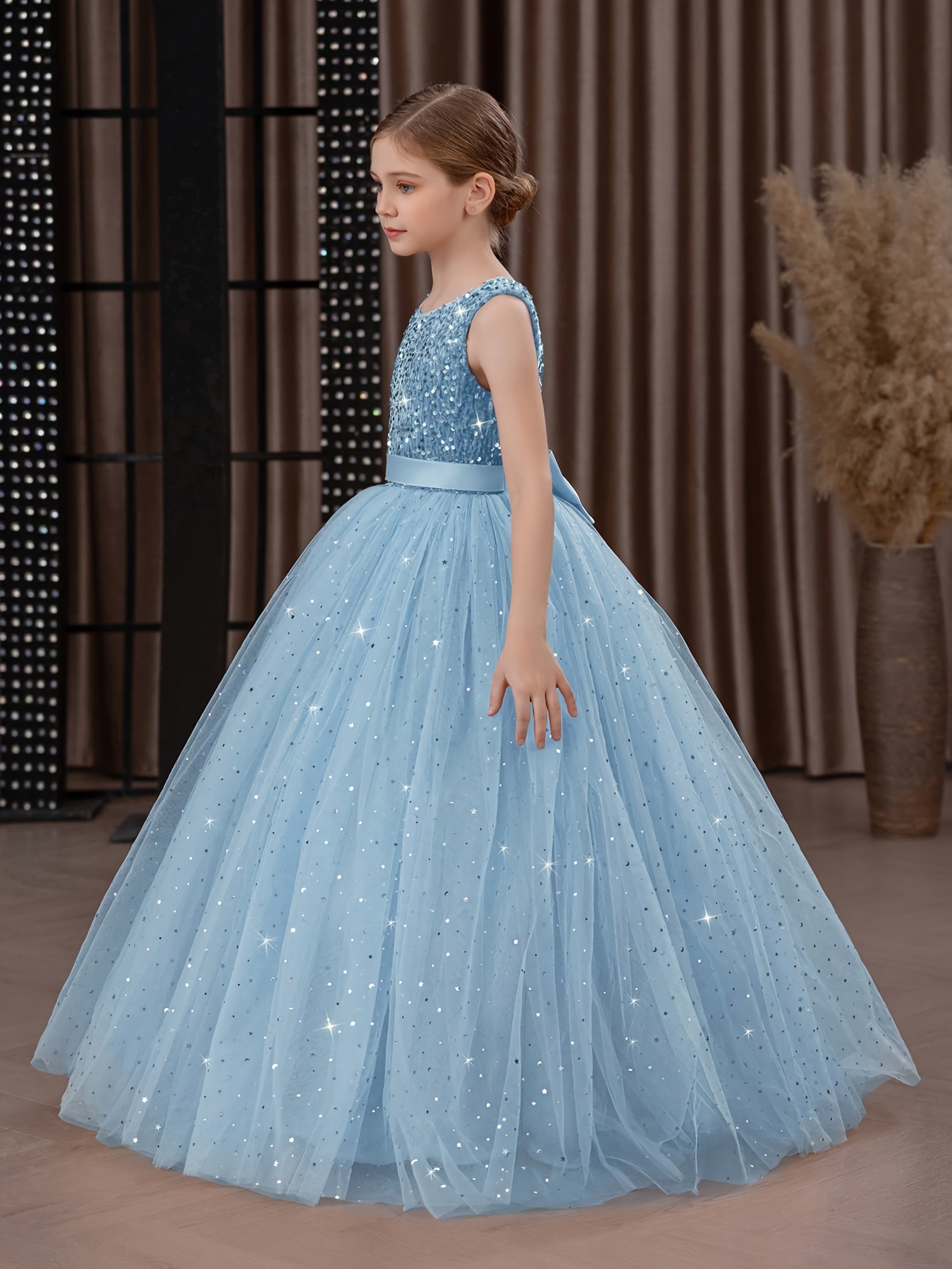 tween graduation dress Zapakasa Women Green Floral Long Wedding Guest Dress with Ruffles Corset  Satin A Line Straps Lace Up Back Bridesmaid Dress