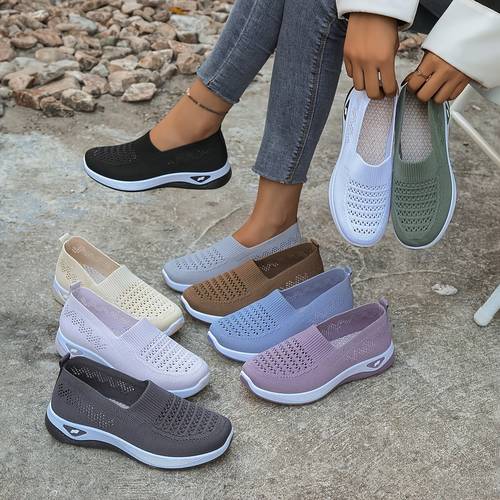 womens slip on low top sneakers wide comfortable casual shoes with soft fabric upper and cushioned sole lightweight walking shoes for everyday wear multiple colors womens shoes women shoes