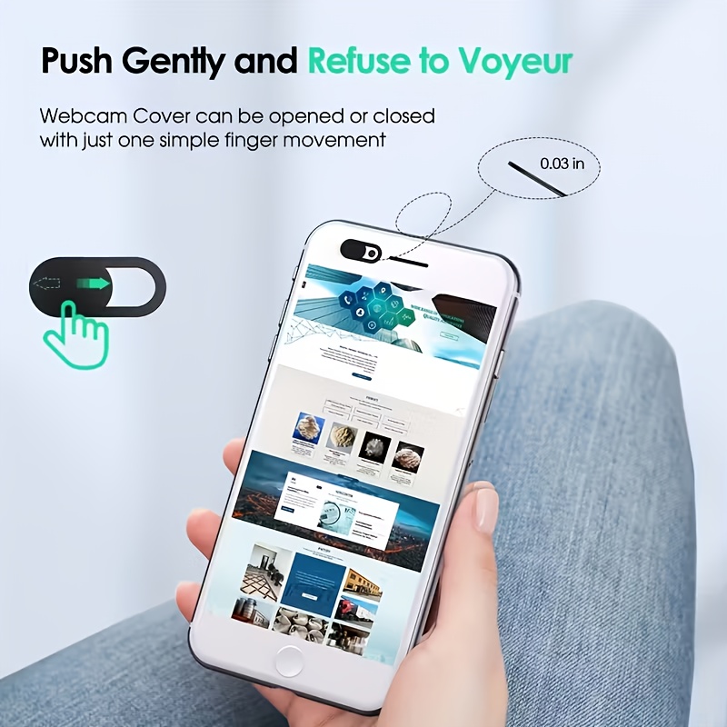 4pcs Phone and Camera Lens Covers - Anti-Spy Privacy Shutter