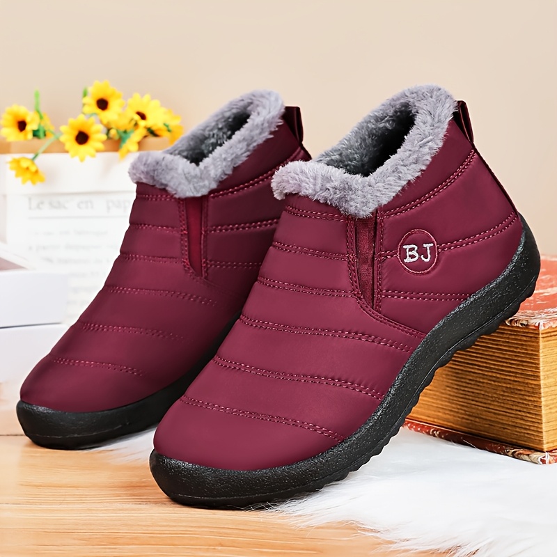Women's Warm Winter Snow Boots, Plush-Lined Insulated Shoes