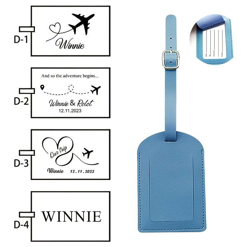 TEMU 1pc Custom Wedding Guest Souvenir, Tag, Custom Couple Luggage Tag, Wedding Gift, Party Souvenir, Travel Gift, Men's And Women's Airplane Luggage