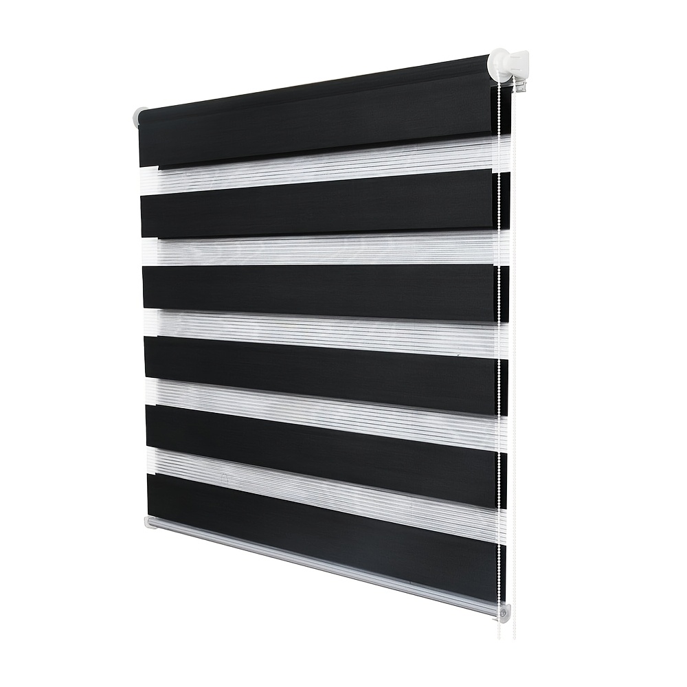 Image of 2pcs, Double Roller Blinds, Sunshade And Blackout, Suitable For Bedroom Living Room Office Window, No Punching, Adjust The Light, Home Decoration, Now Minimalist Style