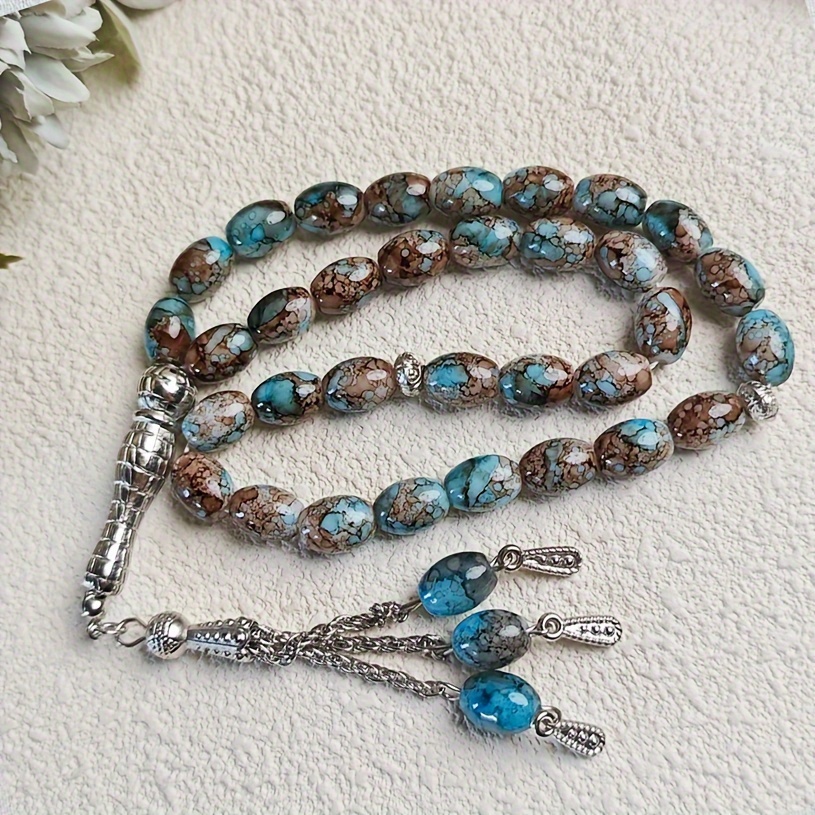 

Elegant Resin Beaded Beads - Handheld Rosary For Ramadan & Spiritual Gifts, Shawl