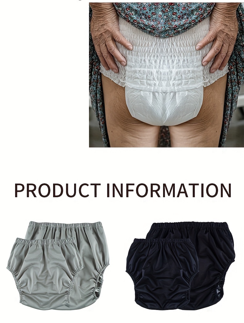 5pcs 4 adult diapers 1 storage bag reusable plastic pants - Temu Canada, image size:790x1045