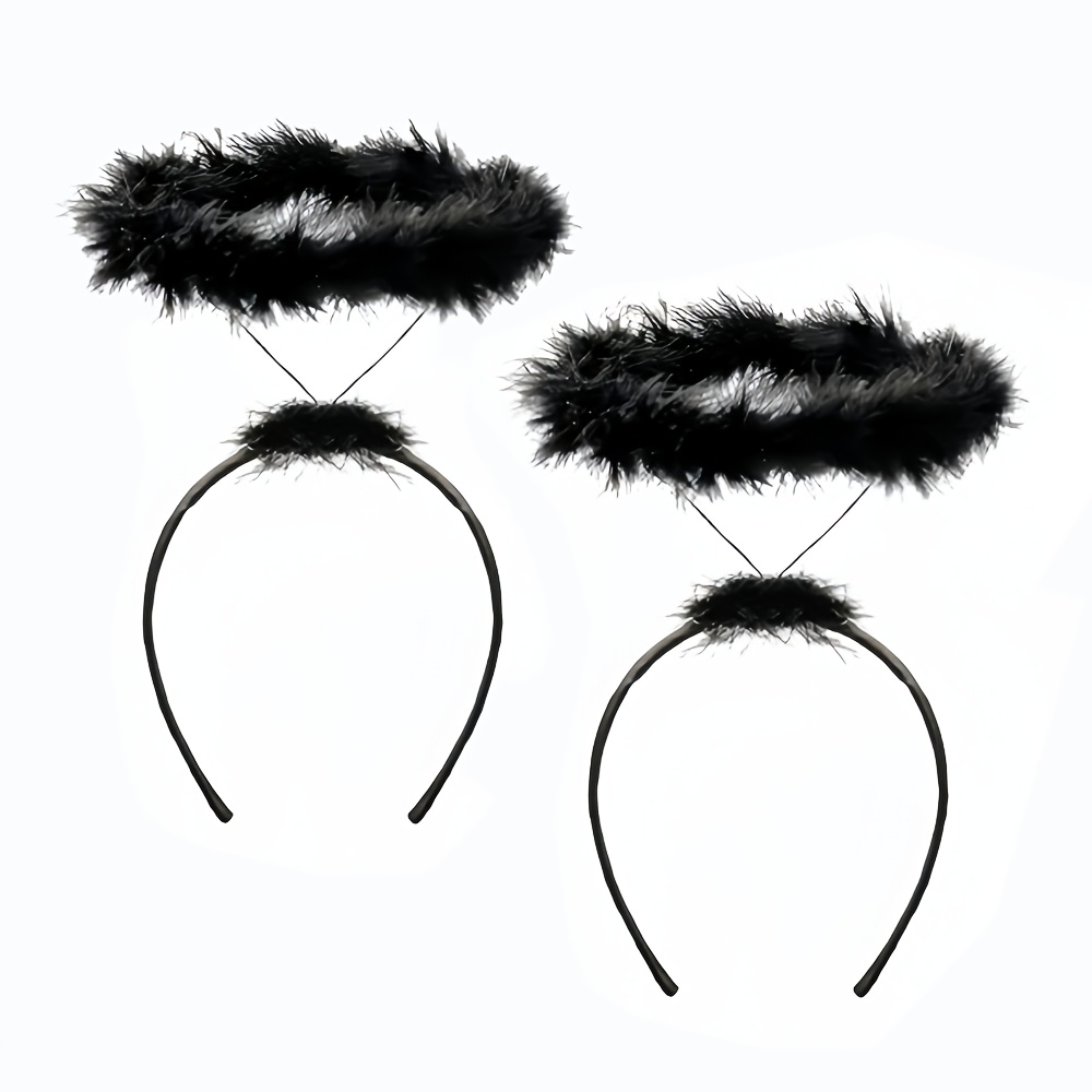 TEMU 2pcs, Black And White Halo Headband, Anti Slip Headband, Suitable For Makeup Parties And Event Headwear, Birthday, Christmas, Halloween