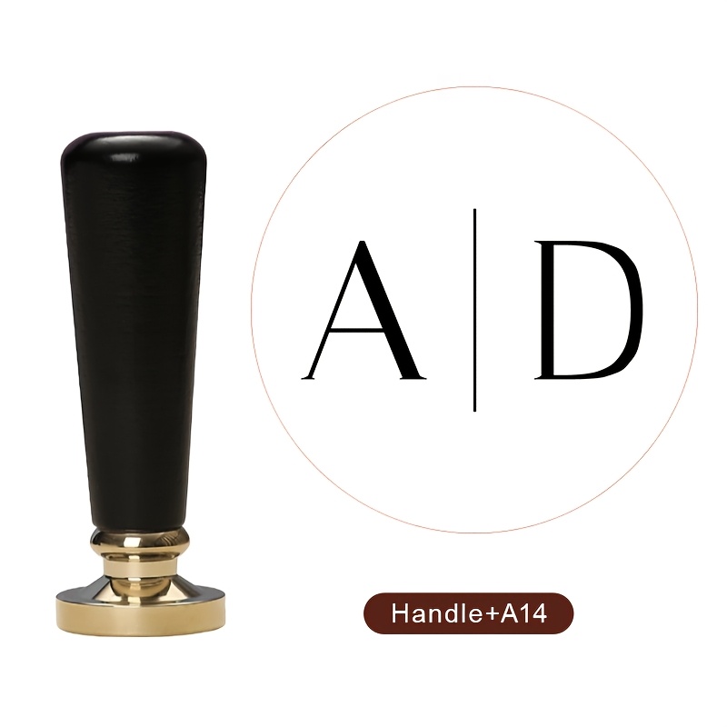 TEMU Customize 1 Set Wax Seal Stamp, With (handle+2.5cm/0.98in Wax Seal Stamp Head), Removable Brass, Personalized Wax Seals For Envelope Sealing,